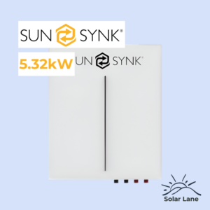 Sunsynk 5.32kW Battery LFP Wall Mount (SUN-BATT-5.32-WM-LFP)