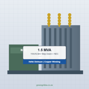 1.5 MVA Step Down Transformer 11kV/6.6kV with NEC on 6.6kV Side