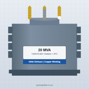 20MVA 132kV/6.6kV Outdoor Transformer with Automatic Tap Changer